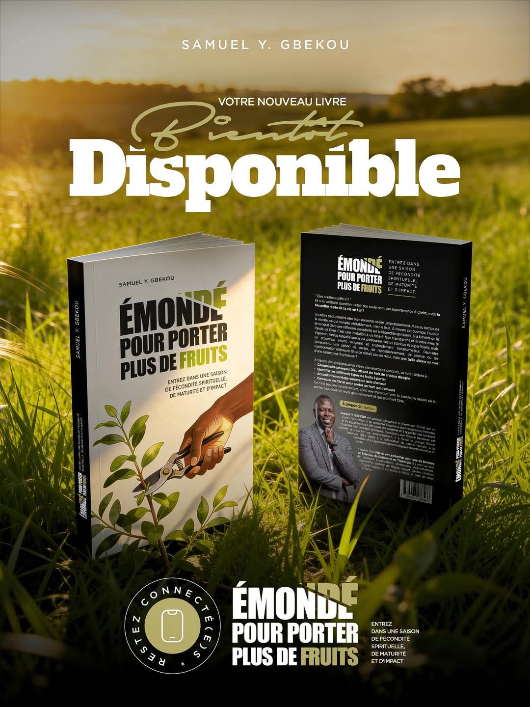 Couverture et quatrième de couverture du livre, avec le résumé et la bio de l'auteur